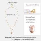 Gypsophila White Baroque Pearl Necklace