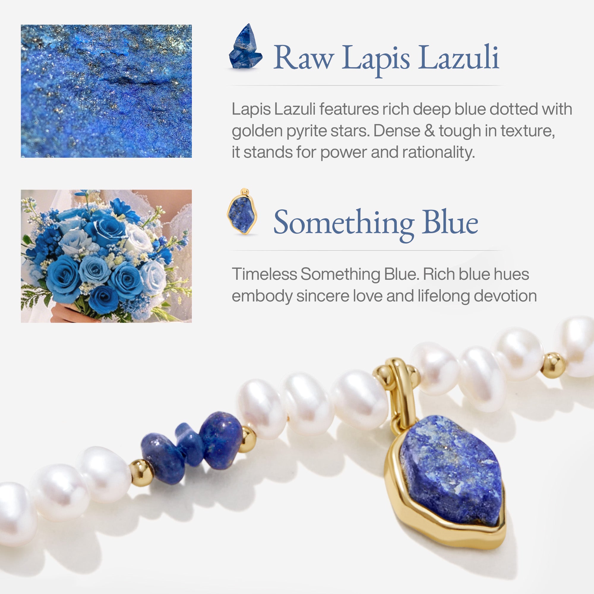 Raw Lapis Lazuli Pearl Necklace