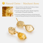 Raw Citrine Earrings