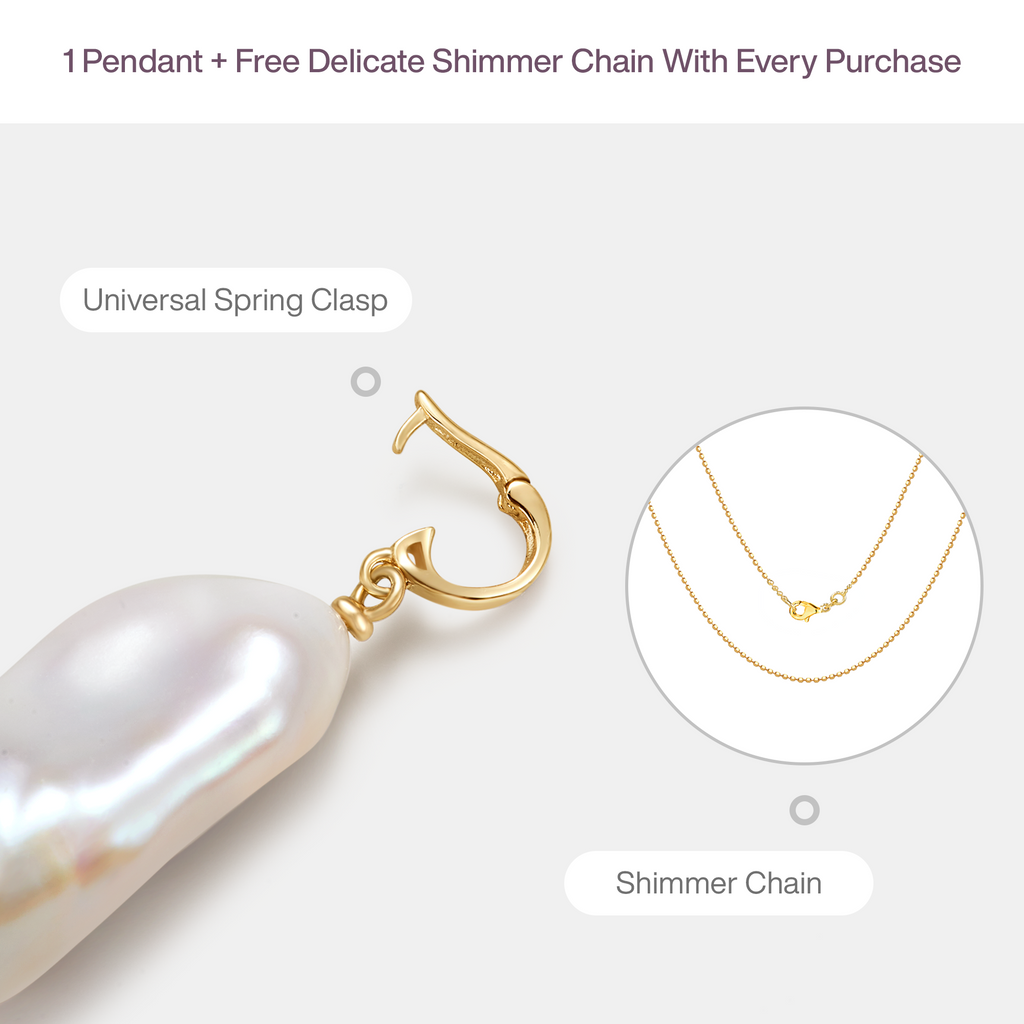 Custom Baroque Pearl Pendant Necklace