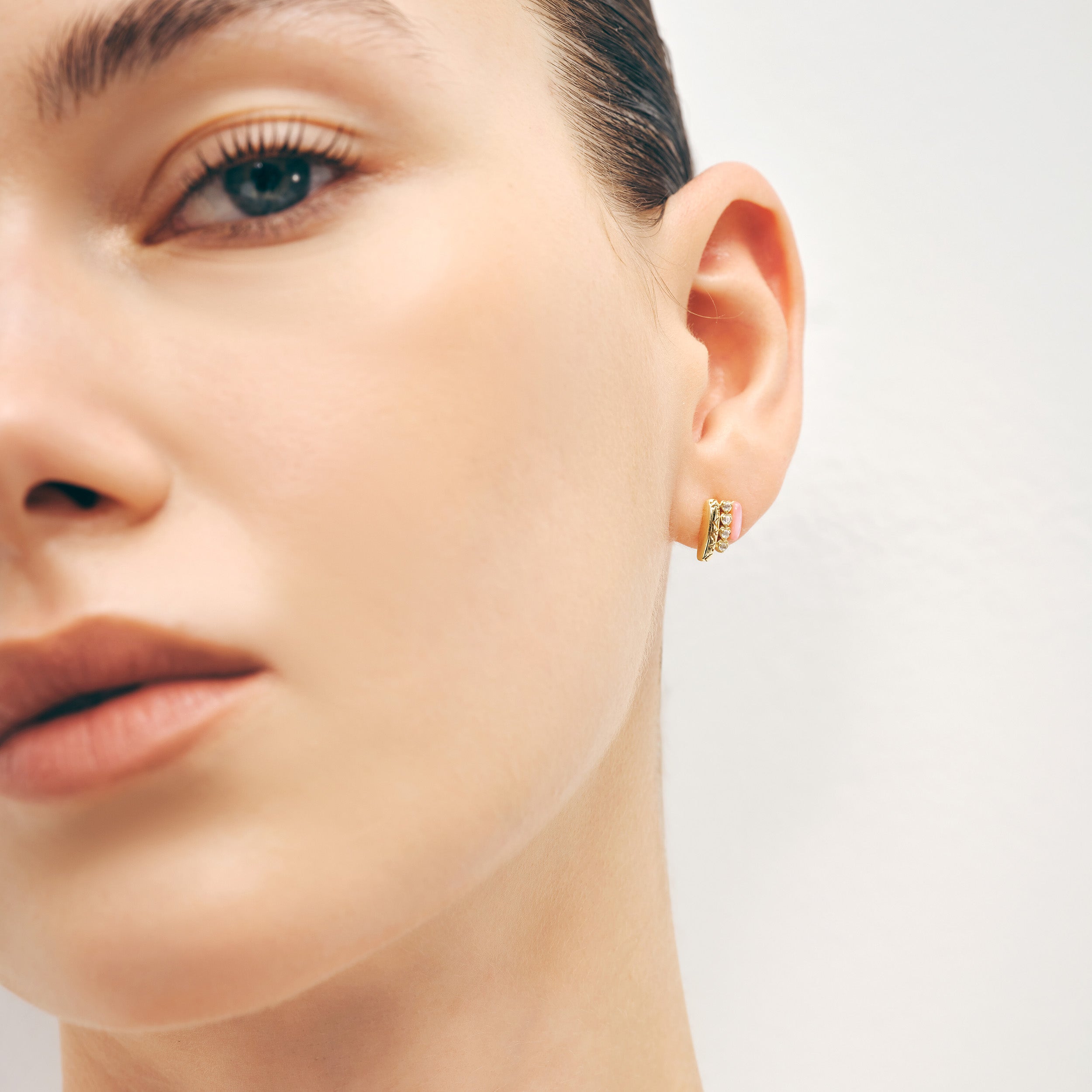 Pink Mother of Pearl Earrings