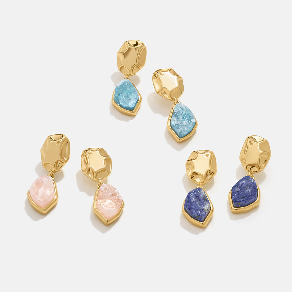 Raw Lapis Lazuli Earrings