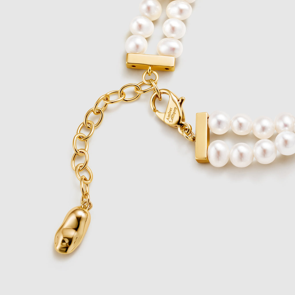 Chloris Pansy Pearl Bracelet