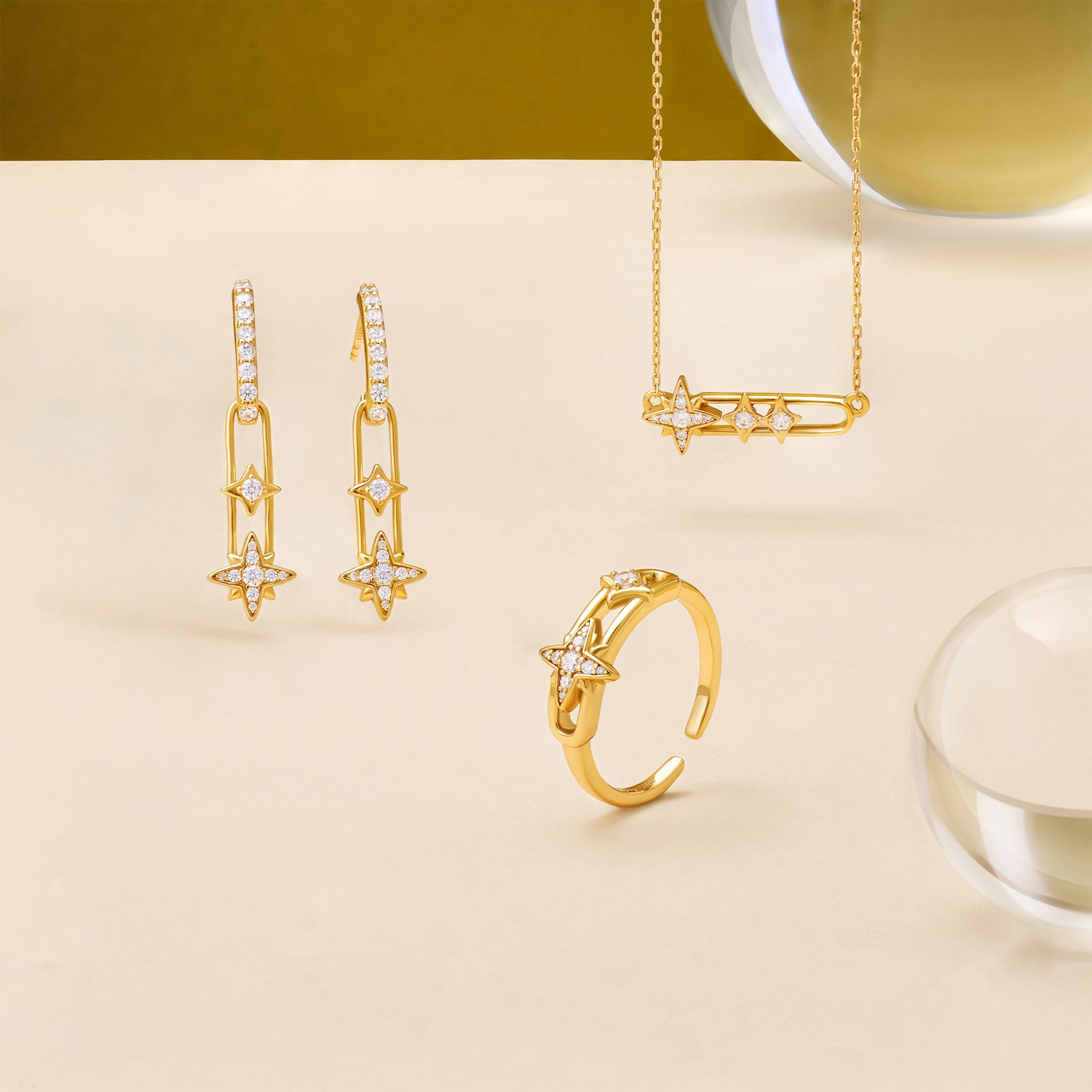Celestial Star Paperclip Ring
