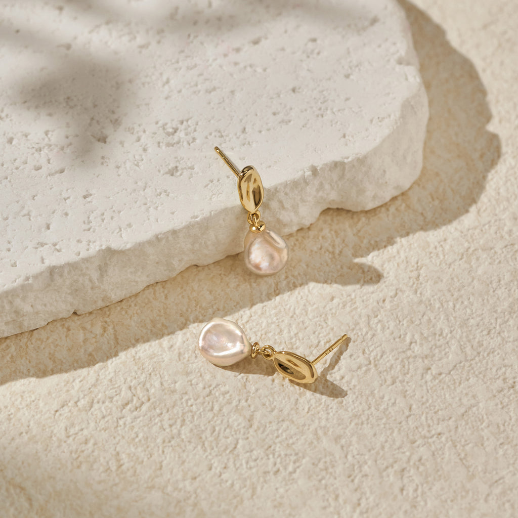Floriography Keshi Pearl Earrings