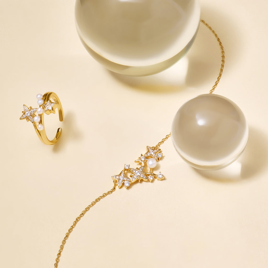 Celestial Triple Star Necklacec