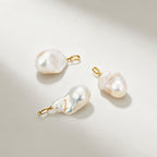 Large Baroque Pearl Pendant Necklace With Gold OT Chain