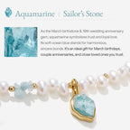Raw Aquamarine Pearl Necklace