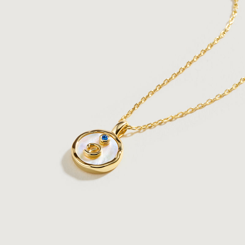 Signet Initial Necklace