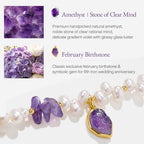 Raw Amethyst Pearl Necklace