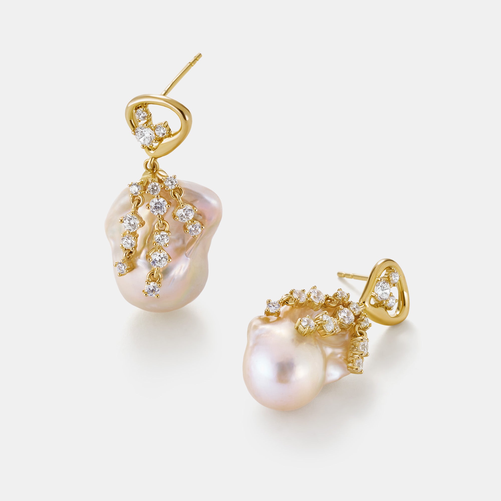 Drift Sand Baroque Pearl Earrings