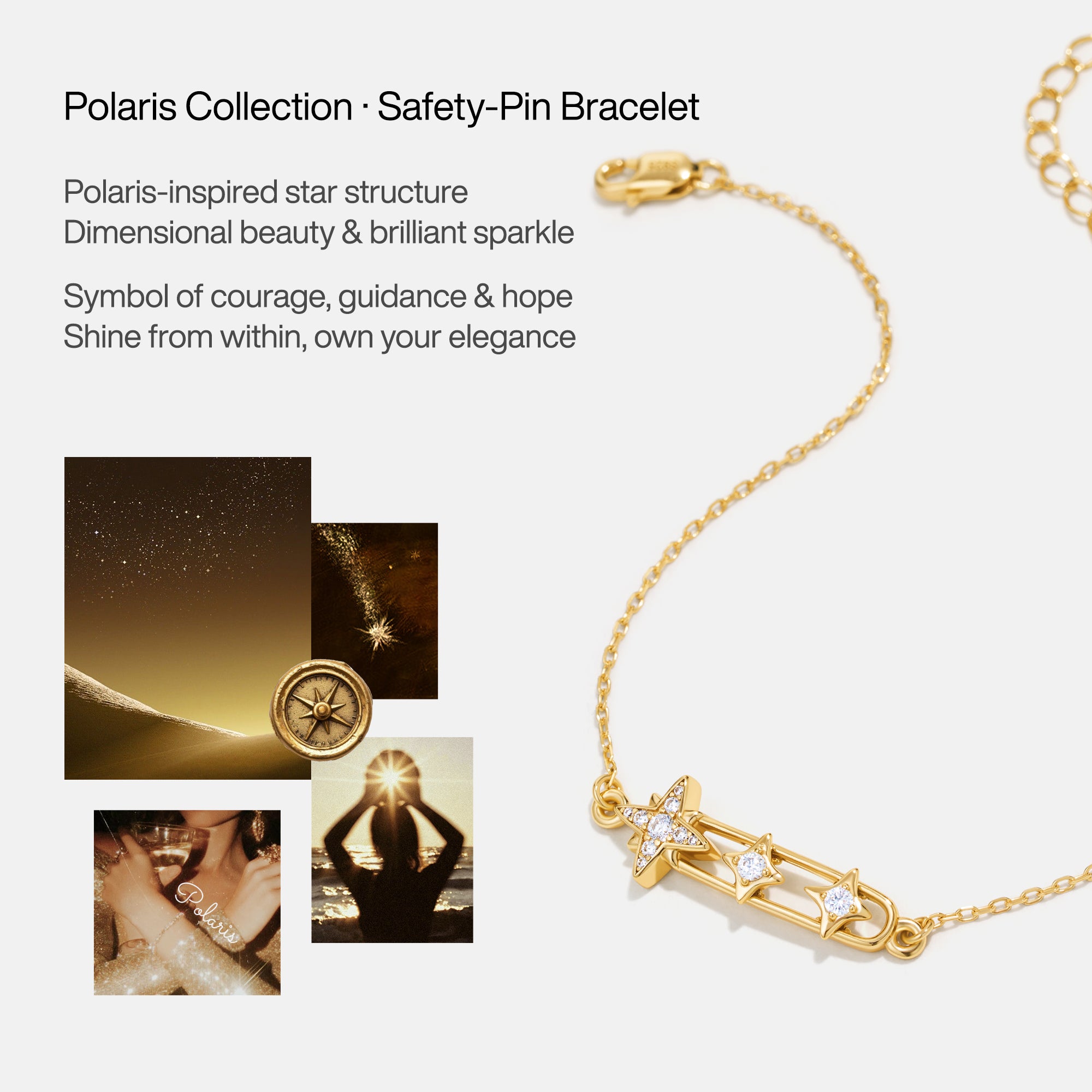 Celestial Star Paperclip Bracelet