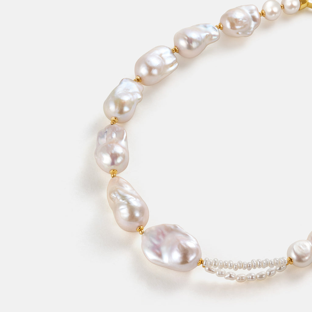 Sea Foam Baroque Pearl Necklace