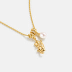 Dancing Cat Pearl Necklace