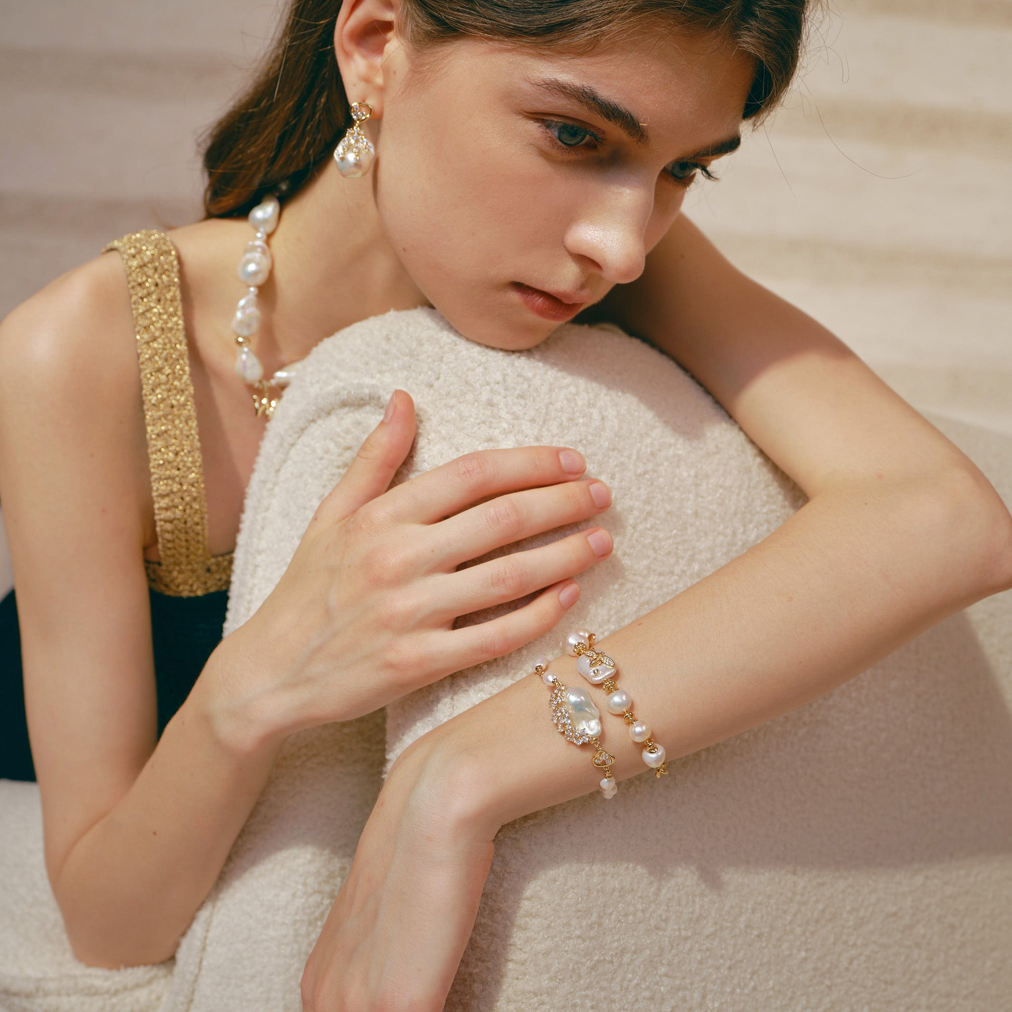 Drift Sand Baroque Pearl Bracelet