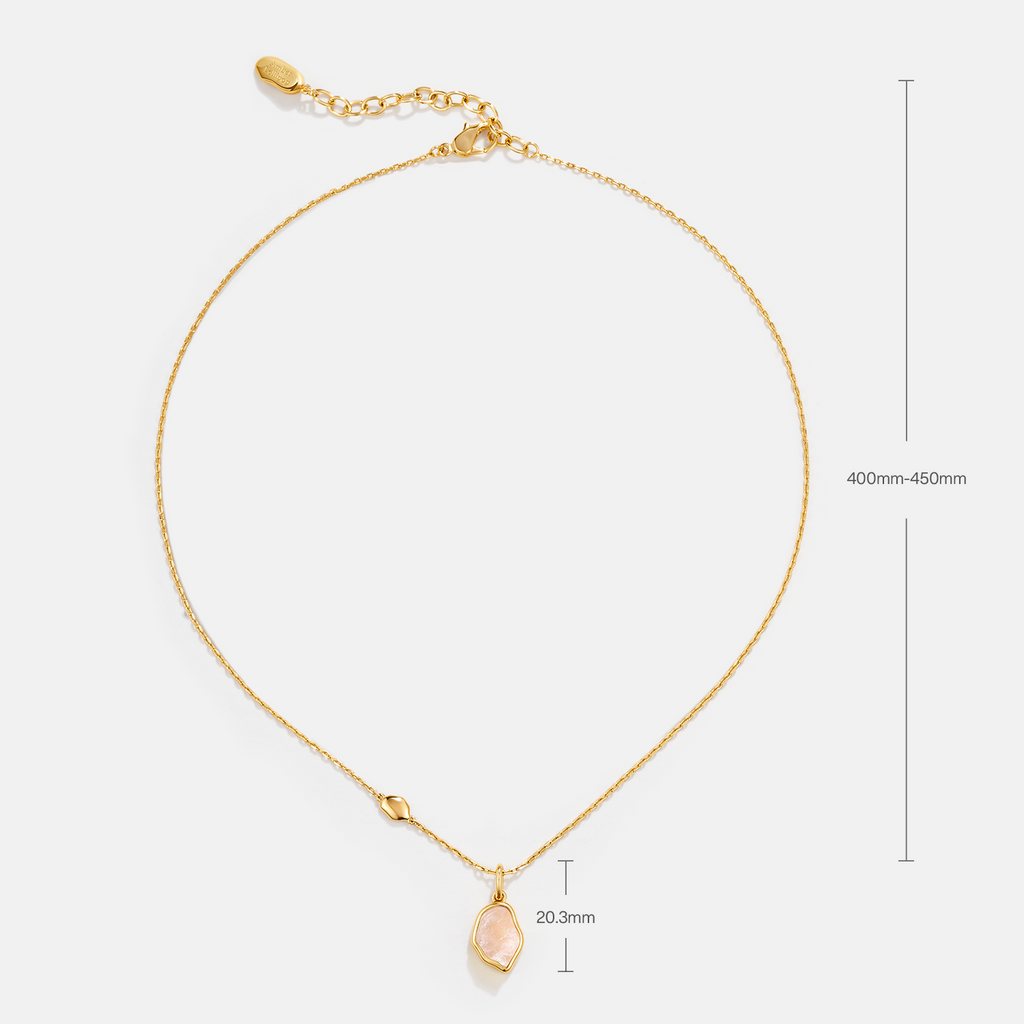 Raw Rose Quartz Necklace