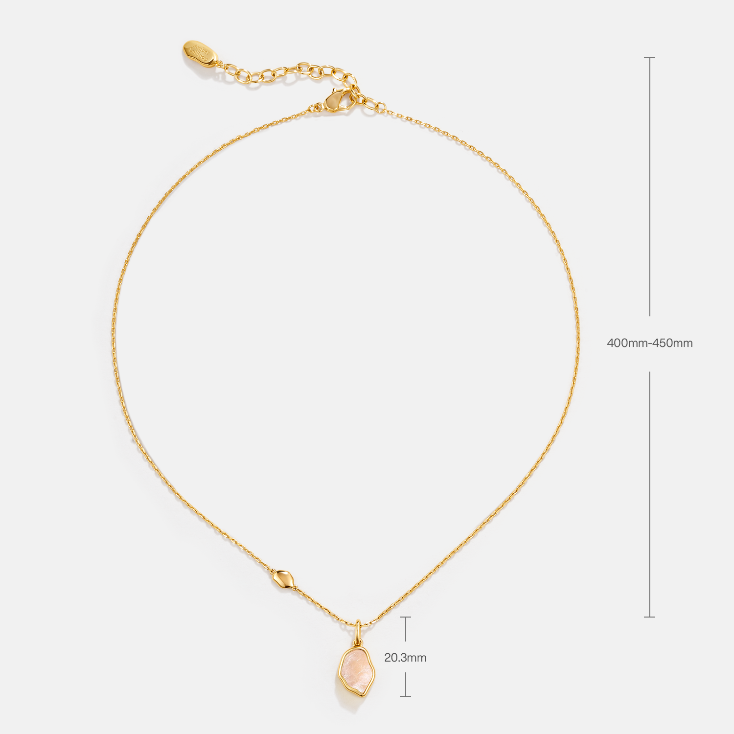 Raw Rose Quartz Necklace