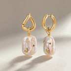 Moon Night Stars Baroque Pearl Earrings