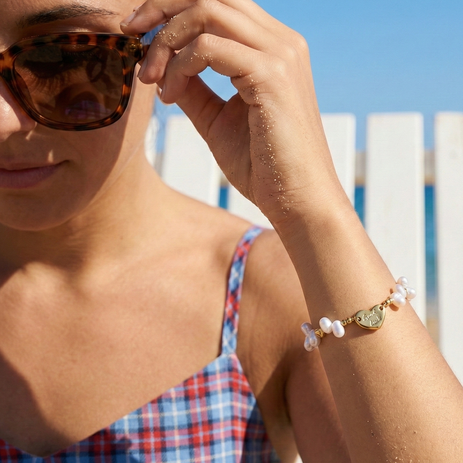 Lucky Heart Pearl Bracelet