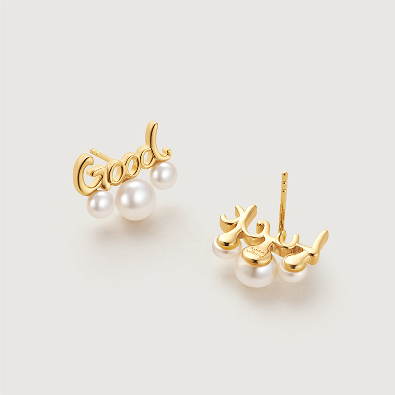 Good Luck Pearl Drop Earrings