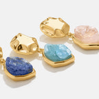Raw Aquamarine Earrings