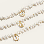 Signet Initial Pearl Necklace