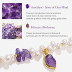 Raw Amethyst Pearl Necklace
