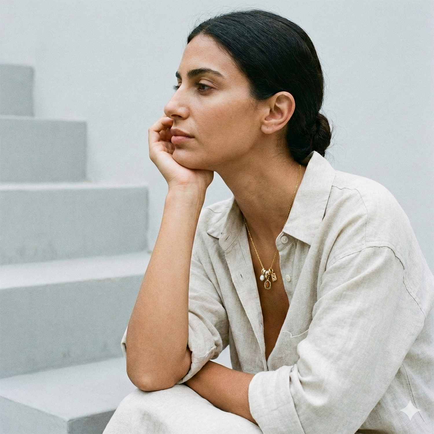 Tiger's Eye Charm Necklace