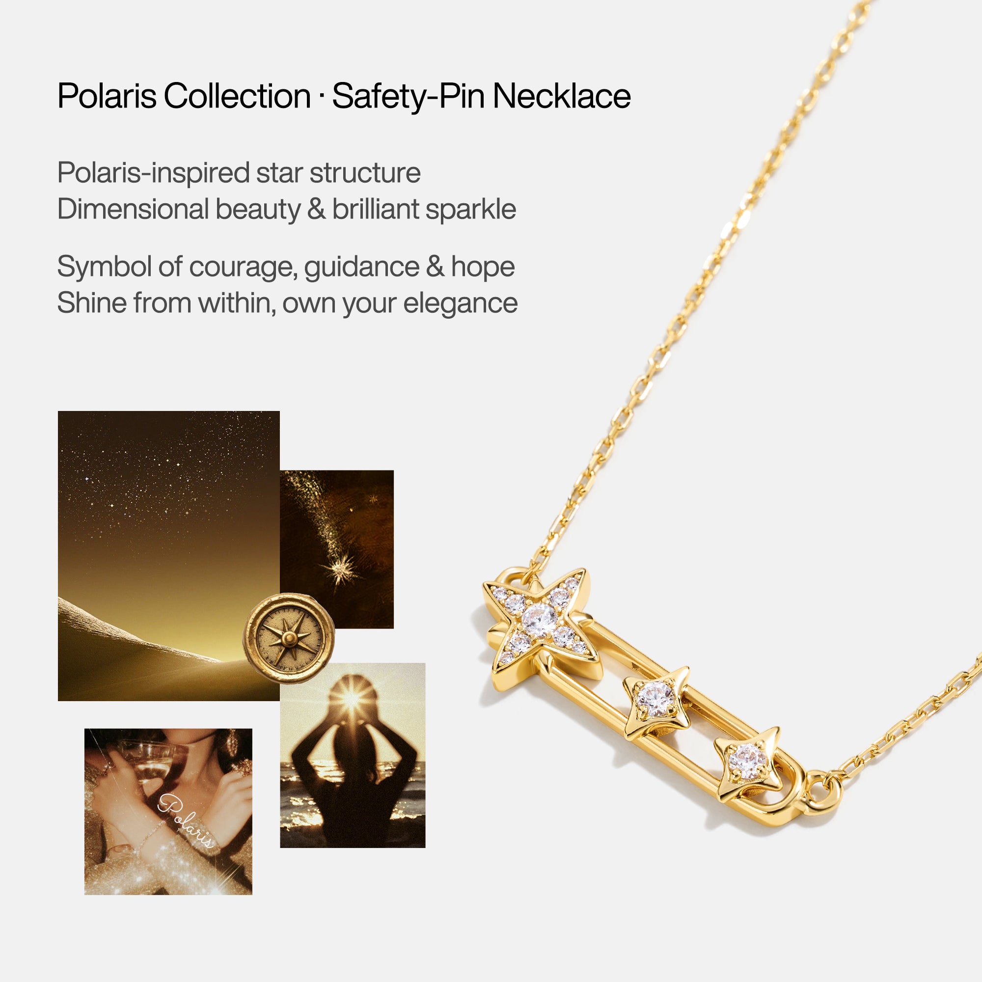 Celestial Star Paperclip Necklace