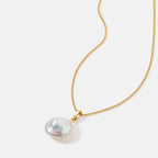 Button Pearl Necklace