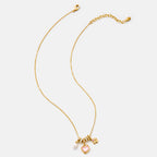 Blush Heart Pearl Charm Necklace