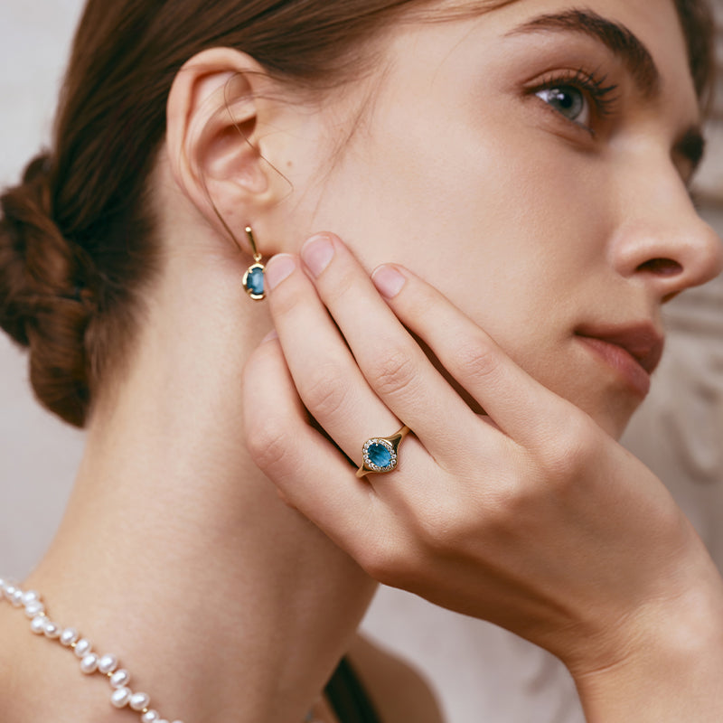 Blue Topaz Open Ring