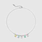 Drift Sand cz Stone Silver Necklace