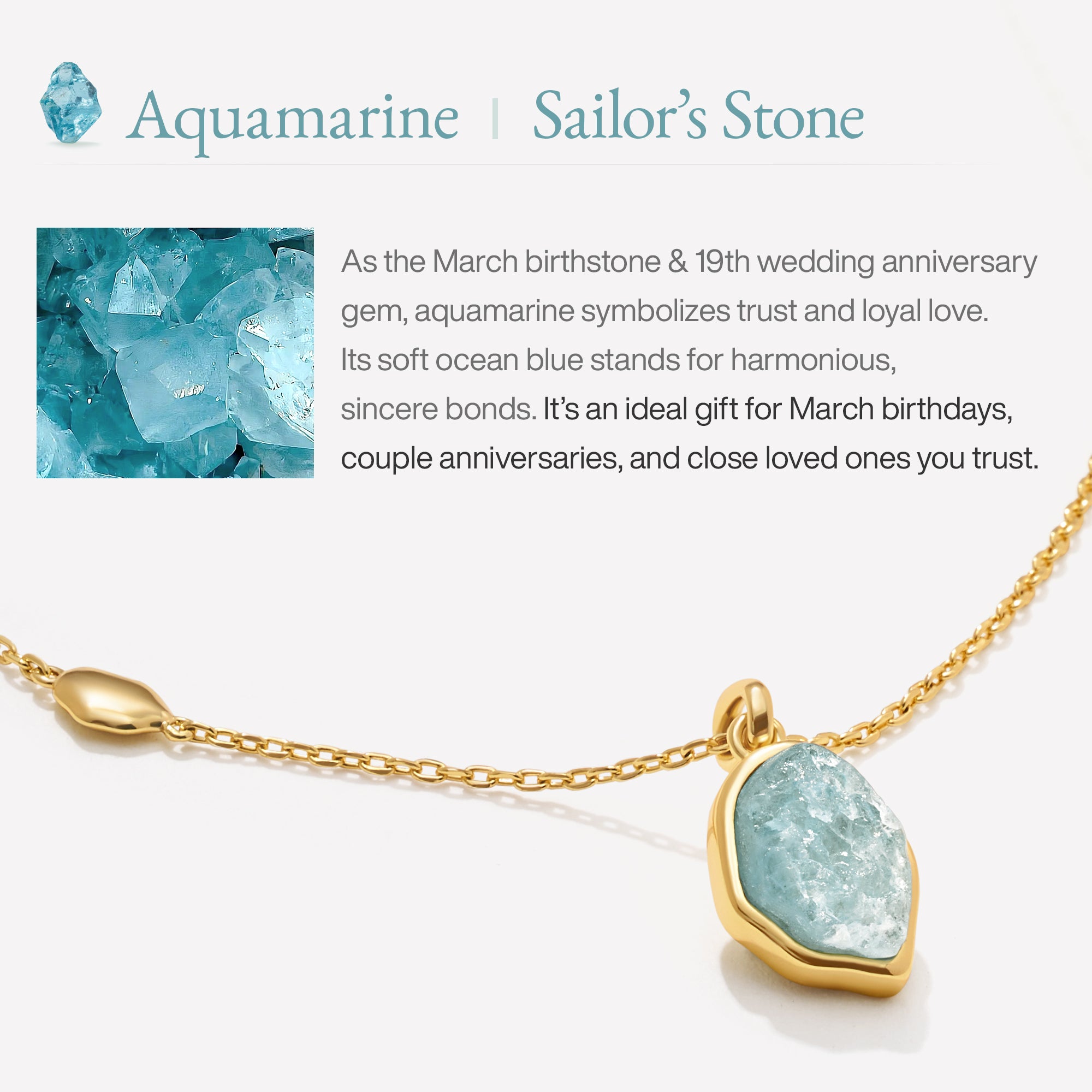 Raw Aquamarine Necklace