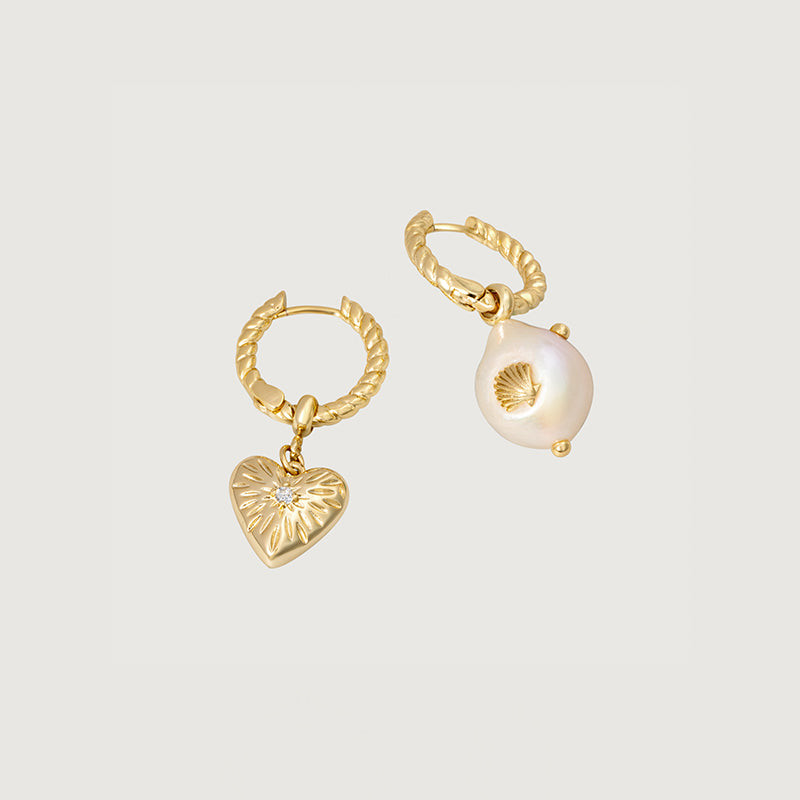 Love Baroque Pearl Hoop Earring