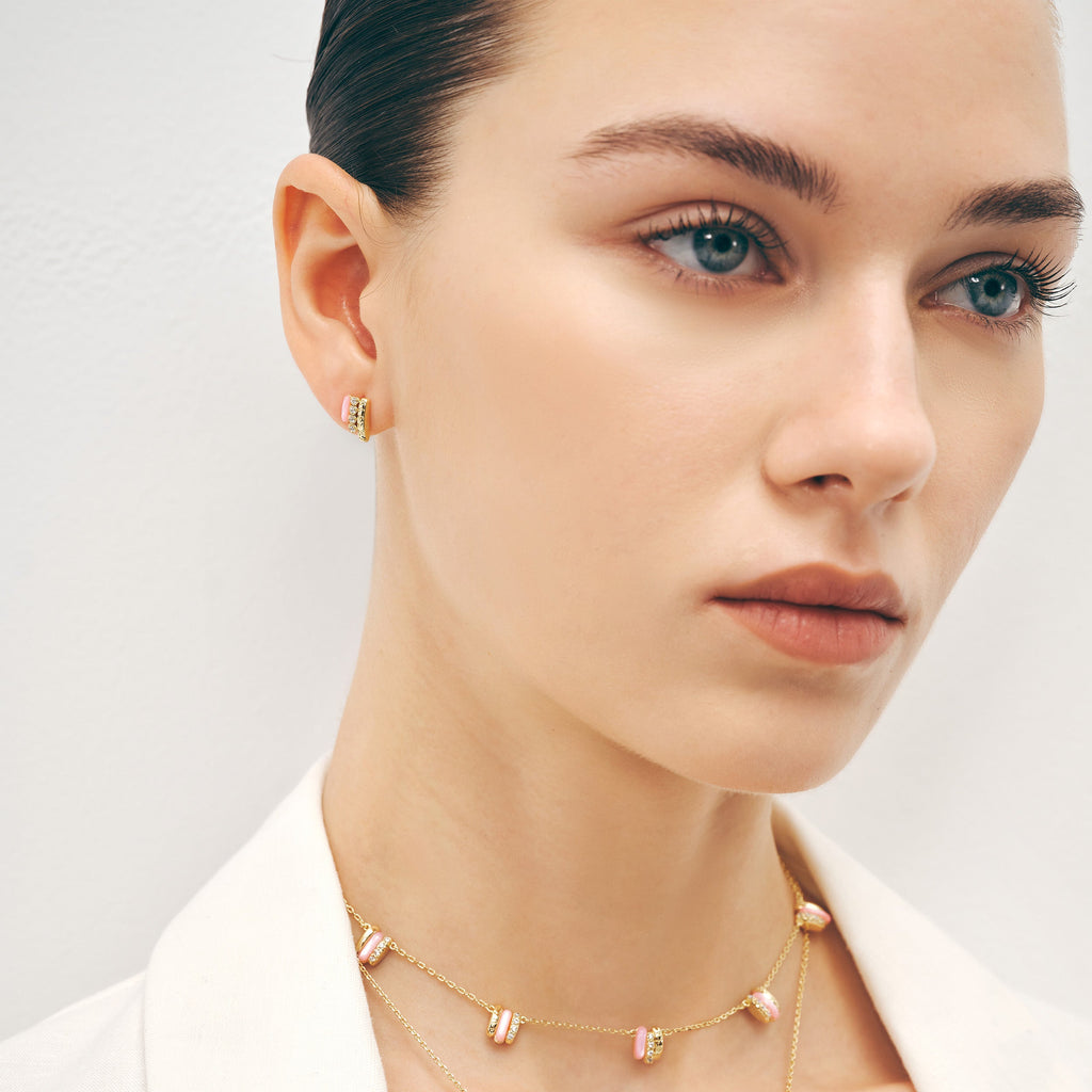 Pink Mother of Pearl Earrings