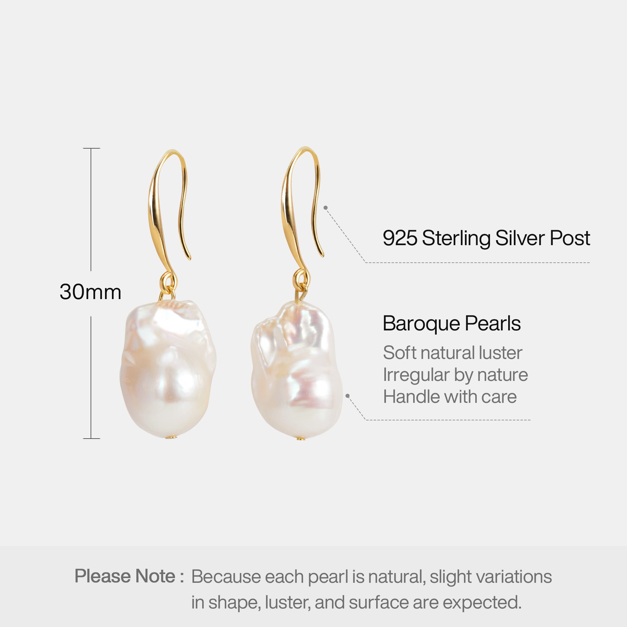 Breaking Dawn Baroque Pearl Earrings