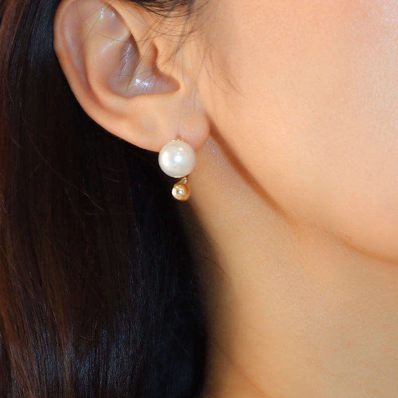 Semicircle Pearl Earrings
