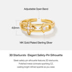 Celestial Star Paperclip Ring