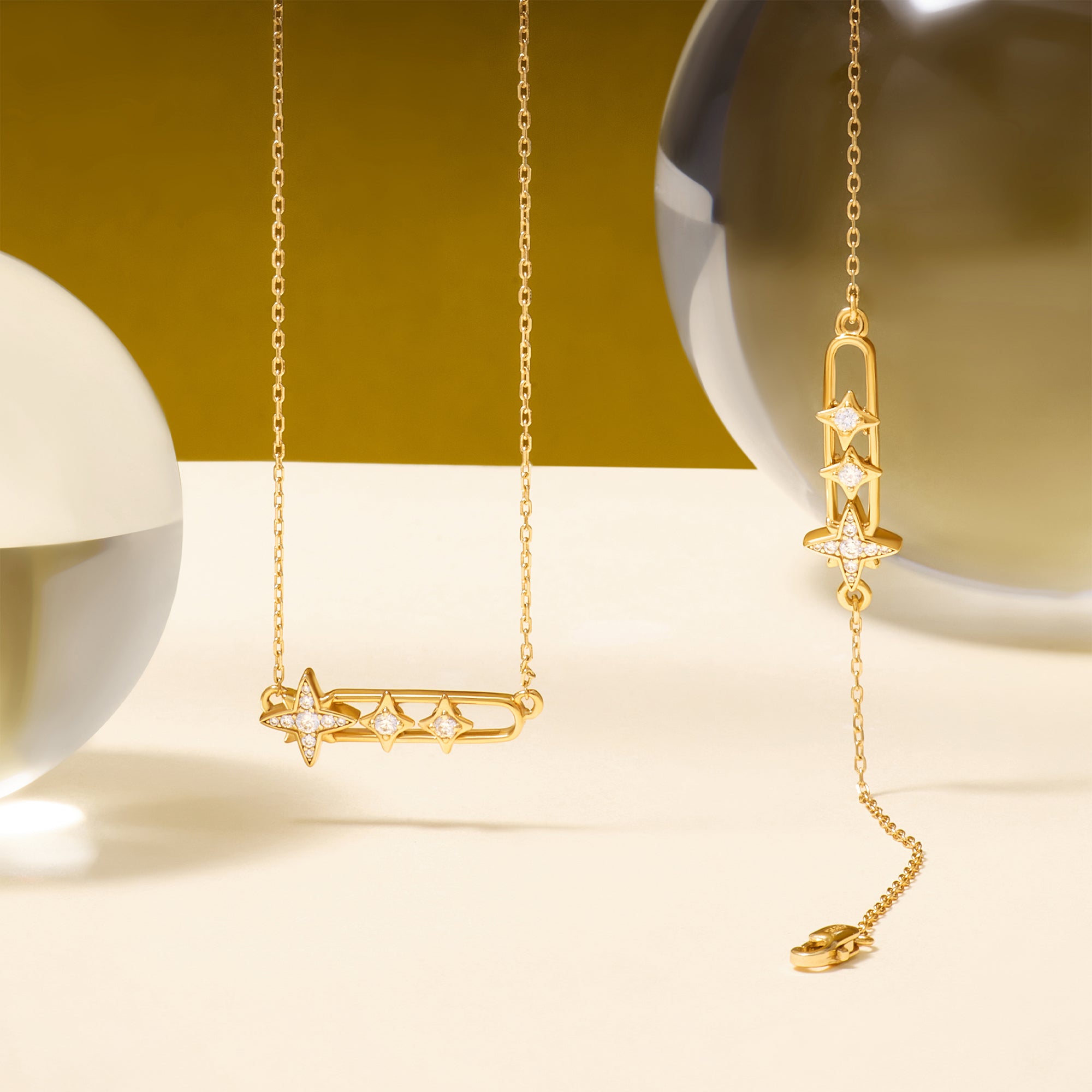 Celestial Star Paperclip Necklace