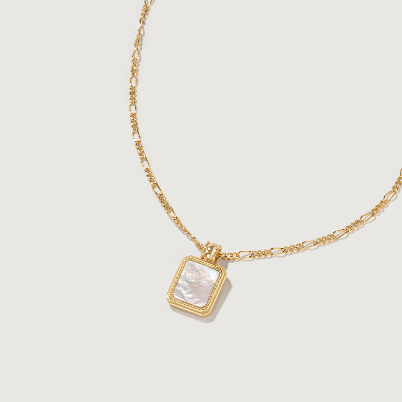 Oil Frame Gemstone Necklace