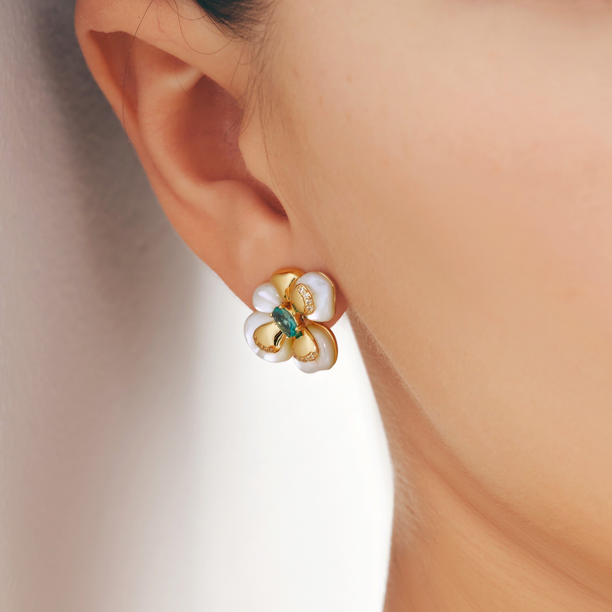 Chloris Pansy Earrings