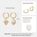 Love Baroque Pearl Hoop Earring