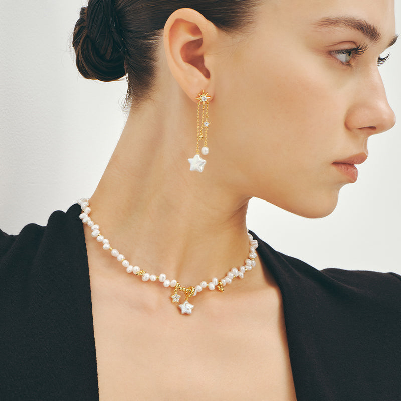 Starlight Irregular Pearl Necklace