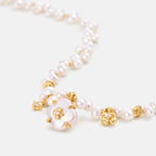 Lucky Clover Pearl Pendant Necklace