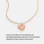 Blush Heart Rose Quartz Necklace