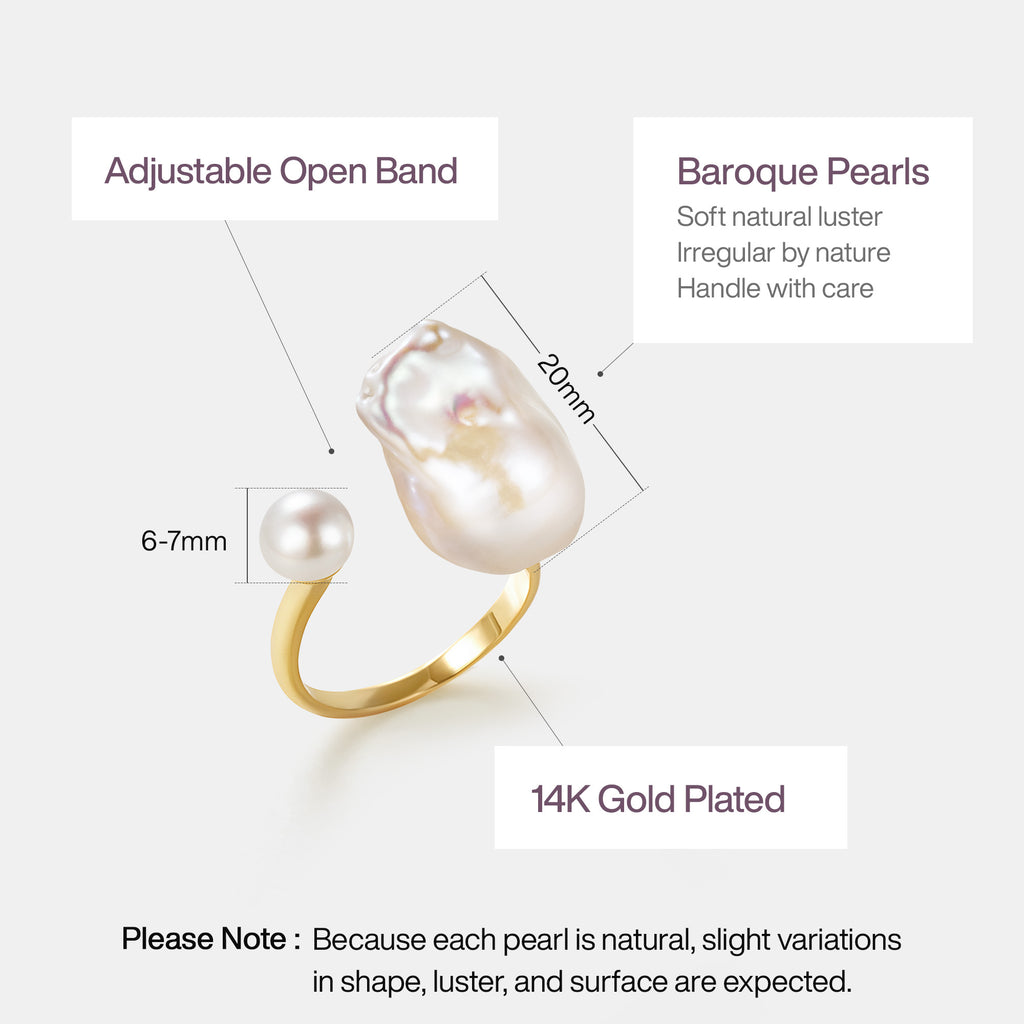 Micro Dew Baroque Pearl Ring