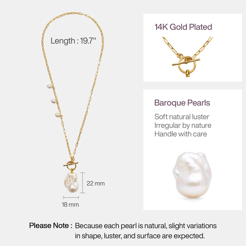 Breaking Dawn Baroque Pearl Necklace