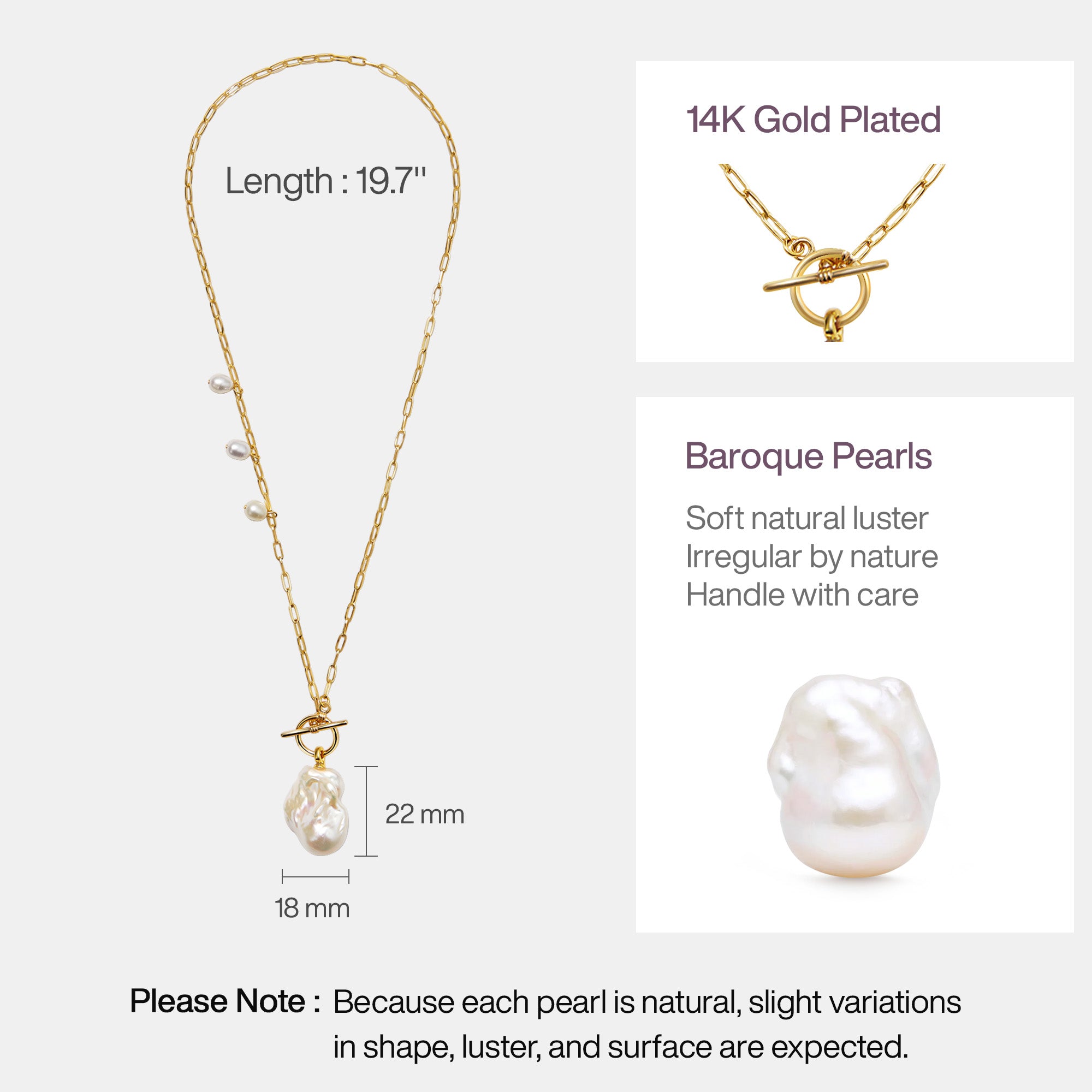 Breaking Dawn Baroque Pearl Necklace
