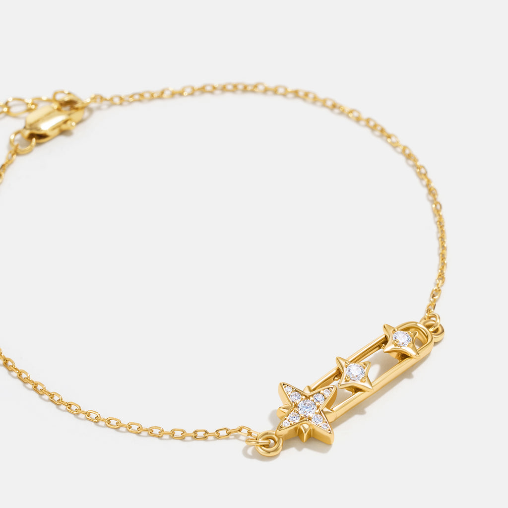 Celestial Star Paperclip Bracelet